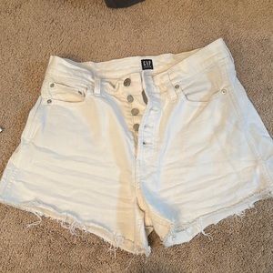 White Jean Shorts